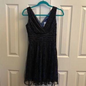 Lace V-Neck Fit and Flare Dress